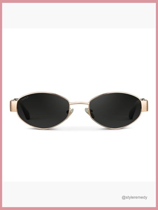 Retro Oval Sunglasses Stainless Steel Frame Trendy Small 90s Inspired main image 7
